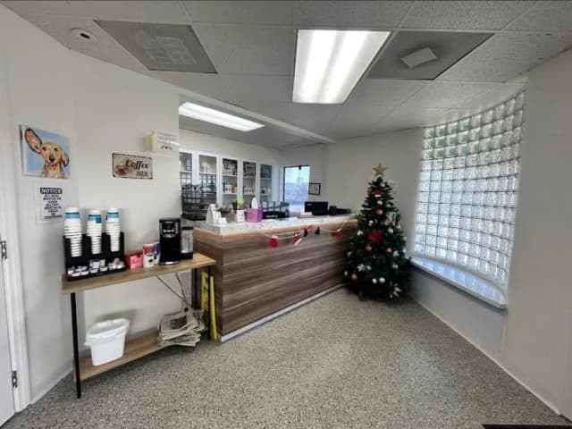 Reception area at Angelus Pet Hospital
