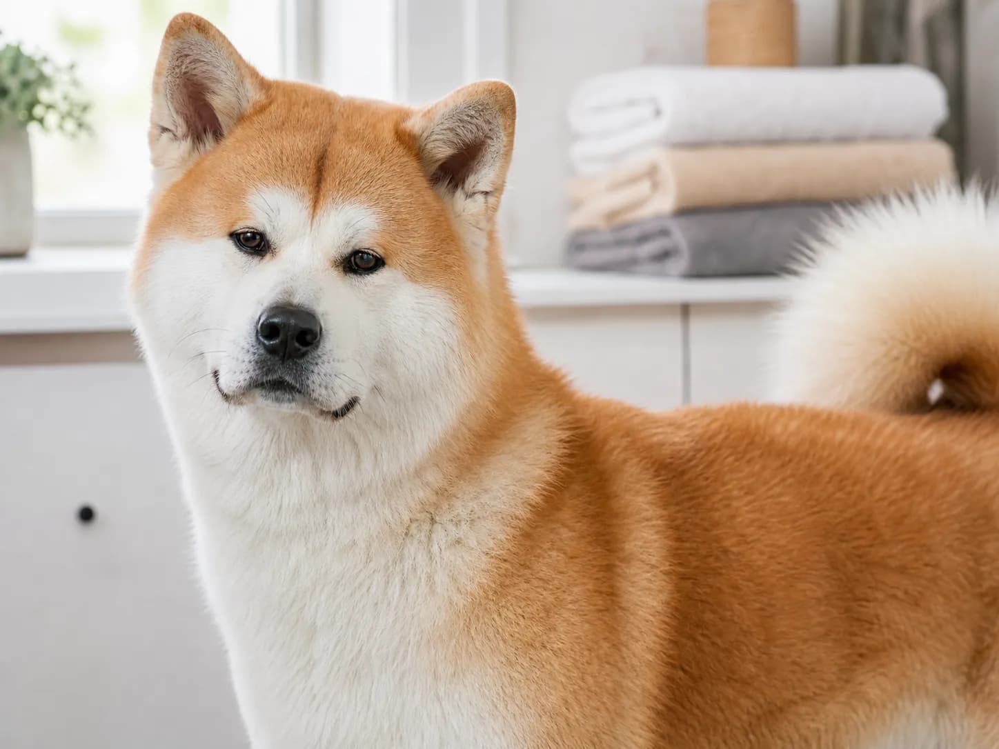 Akitas coat and grooming
