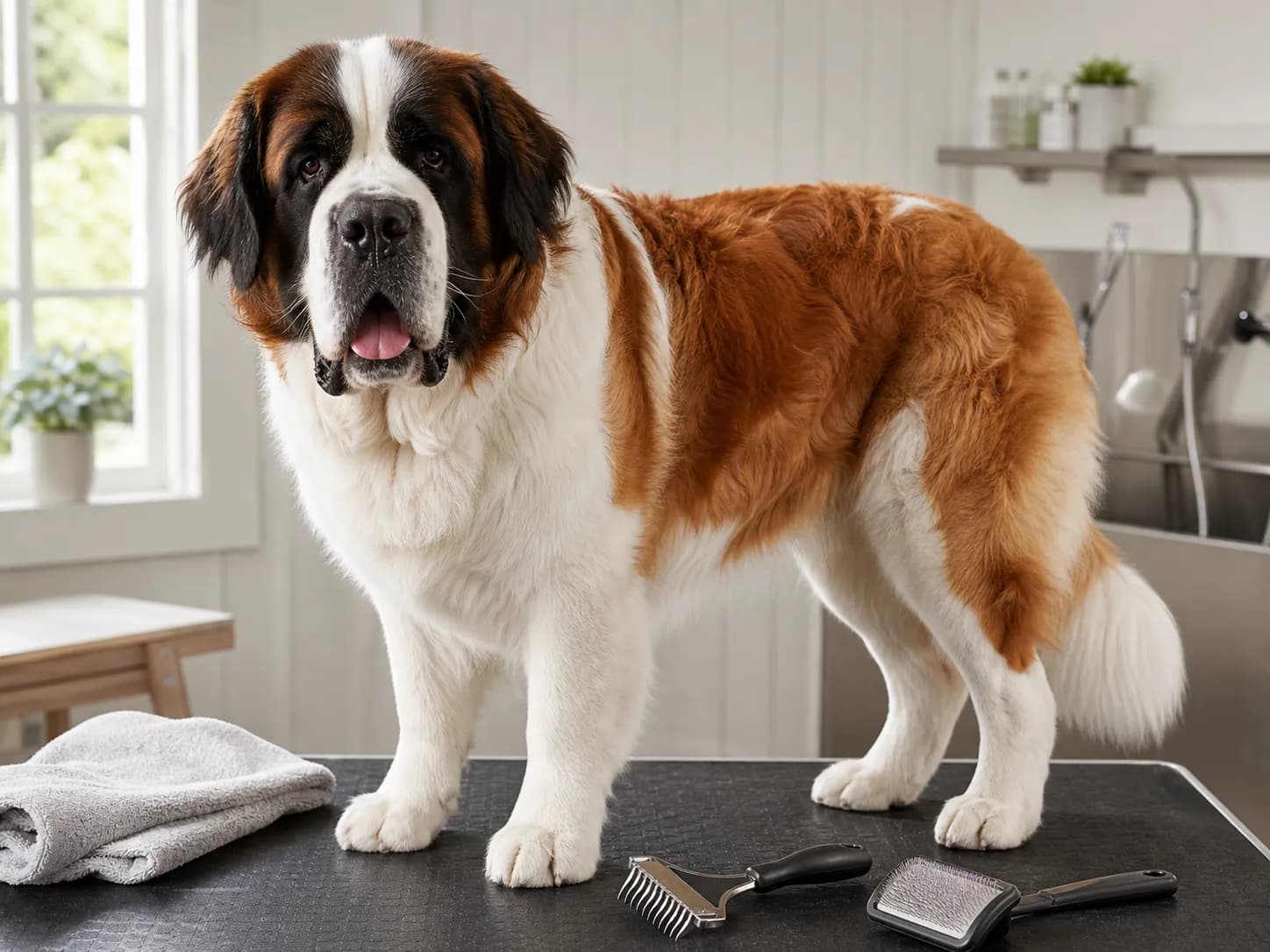 Saint Bernards coat and grooming