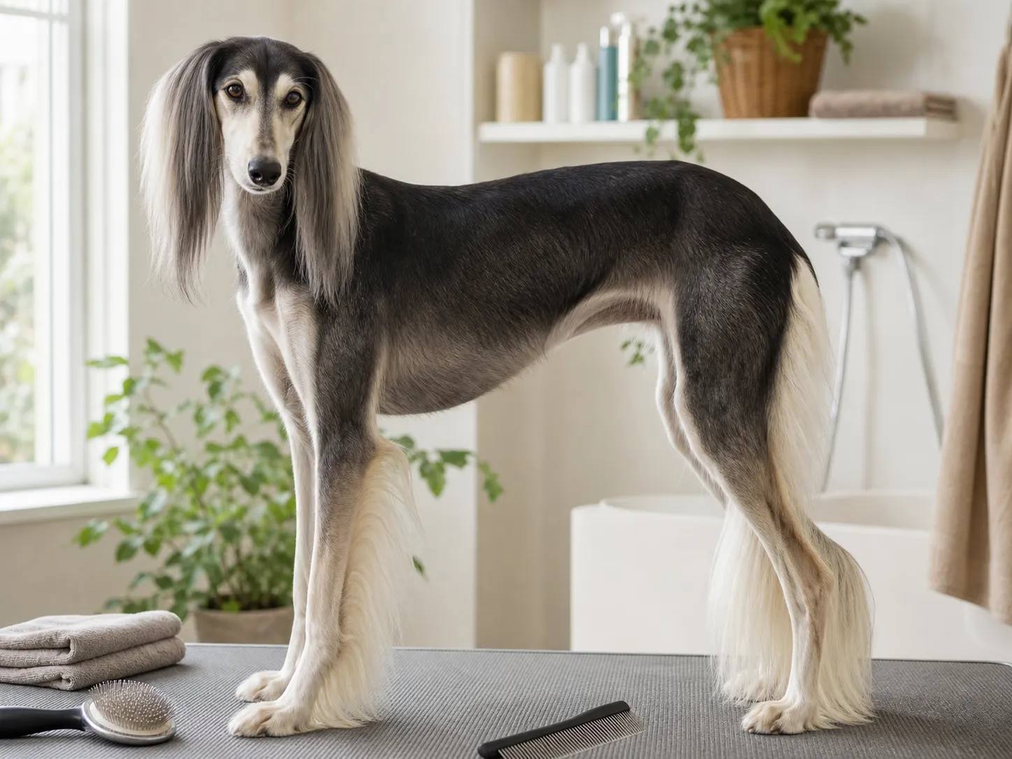 Salukis coat and grooming